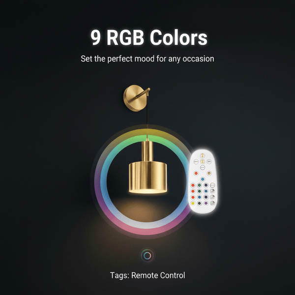 Modern Rechargeable LED Wall Sconce with Remote Control