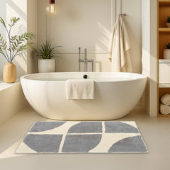 Stockholm Bath Mat with Non-Slip Backing – Super Soft, Water Absorbent, 100% Cotton Blend, Quick-Drying Bathroom Toilet Floor Rug, 50 x 8 cm