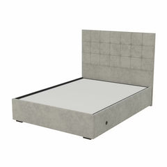 Highgrove Kavalan Grey Fabric Full Ottoman Bed Frame in 3 Sizes