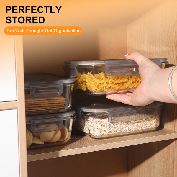 1040 ml*4, glass food containers with lids, glass sets with lids, glass storage containers with lids, glass lunch boxes with lids, glass plates with lids