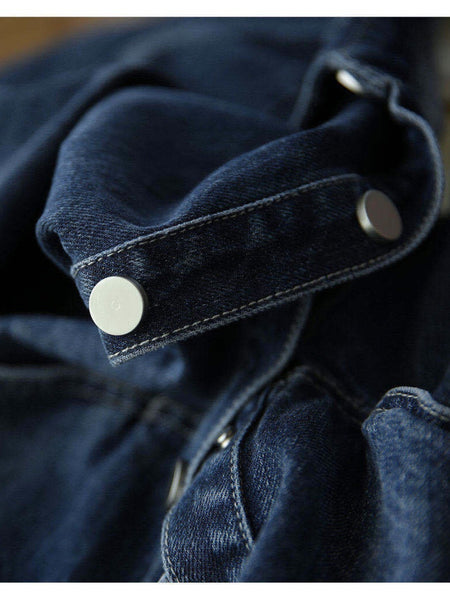Women's Oversized Denim Jacket - 2025 New Style Collar & Chest Pocket, Youthful Age-Defying Fit, Casual to Dressy Coat for Jeans Blazer (Machine Washable, Spring/Fall Outerwear) - Versatile College to Workwear