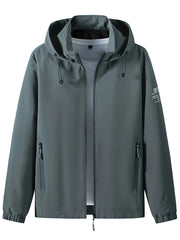 Windproof Detachable Hooded Jacket Korean Style Loose Fashion Handsome Casual Men's Top