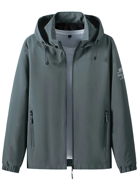 Windproof Detachable Hooded Jacket Korean Style Loose Fashion Handsome Casual Men's Top