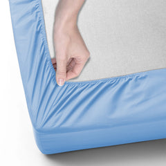 40cm Extra Deep Fitted Sheet – Solid Color Deep Pocket Sheet, Soft & Breathable Microfiber Bedding, All Seasons, Hotel-Quality, Machine Washable, Single, Double, King & Super King Sizes