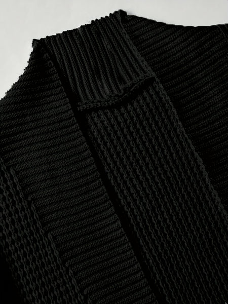 Men'S Casual Long-Sleeved Knitted Cardigan with Pockets in Autumn And Winter New Solid Color Style