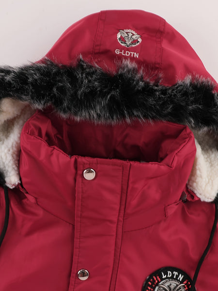 Men's winter lined hooded jacket - a warm and thick outdoor jacket suitable for hiking, hiking, and casual wear