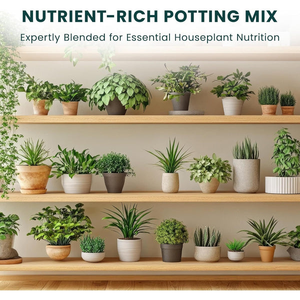 10L Peat Free Multi Purpose Compost Soil for Indoor Plants, Houseplant Potting Mix for Repotting, Herbs & Flowers, Nutrient Enriched All Purpose Plant Soil for Pots & Planters