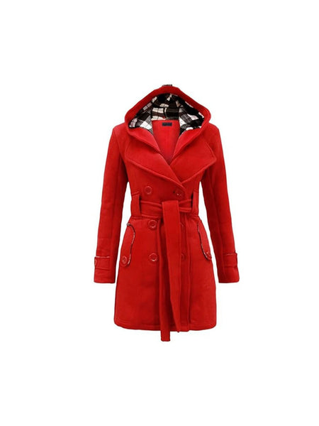 NOROZE Women’s Fleece Coat | Long Sleeve Belted Button Jacket | Warm Winter Outerwear | UK Sizes 8–26