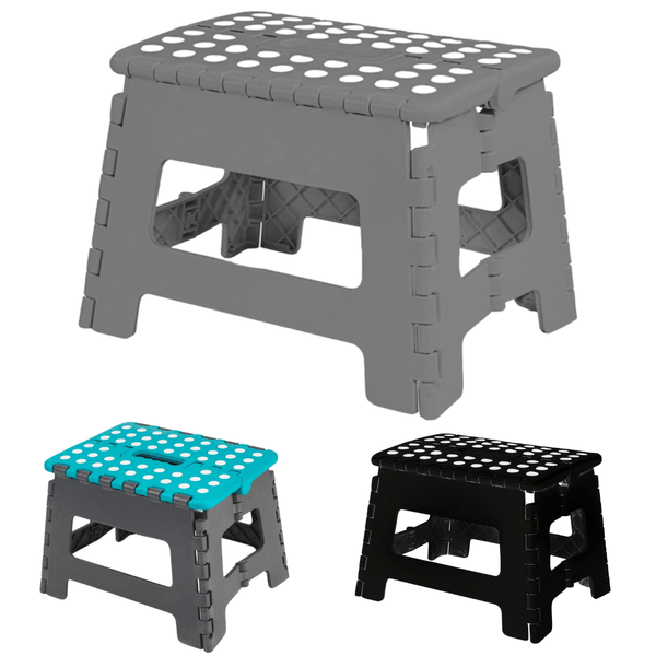 1 Pack Heavy‑Duty Folding Stool with Handle – Thickened Portable Plastic Stool, Supports up to 330lbs for Home, Picnic, Fishing, Indoor & Outdoor Use