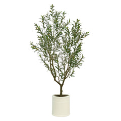 Artificial 6.5Ft Olive Tree in French Crock Planter