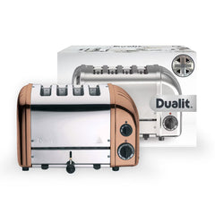 Dualit 4 Slot Classic Toaster with Sandwich Cage in Copper Spray Finish, 40597