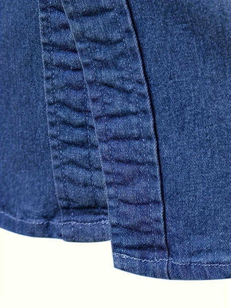 New Men'S Denim Shirt, Casual Solid Color Men'S Long Sleeve Dress Shirt