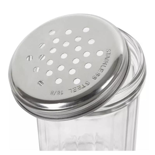 Apollo Glass Flour Shaker with Stainless Steel Screw Top - 15 x 8cm