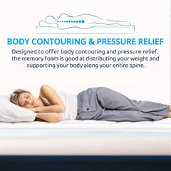 7.62cm (2+1) Luxury Mattress Topper - Dual Layer Design with Cooling Gel, Soft Down Alternative Pillowtop, And Breathable Cover for Pressure , Temperature Regulation, And Ultimate Comfort Support