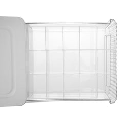 1pc Closet Storage System - Modular Stackable Bin with Dividers, 35x26x12cm Acrylic Organizer for Underwear, Accessories, 3 Styles (Open/12-Section/18-Section)