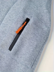 Fashion Street Style Set, Casual Versatile Jacquard Hooded Sweatshirt And Long Pants 2pcs Outfit, Men'S Clothing