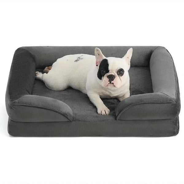 Orthopedic Extra for Large Dog Bed (XXL) - Thick Cushioned Dog Sofa Bed with Non-Slip Base, Heavy-Duty Pet Mattress for Large Dogs, Easy Assembly, Ideal for Indoor/Outdoor Use - Compatible with Small, Medium, And for Large Breeds