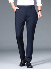 2 Men'S Professional Business Suit Pants, Elastic, Wrinkle-Resistant, Non-Ironing, Formal Pants, Casual Trousers, Loose And Versatile Casual Straight-Leg Suit Pants for Office Workers