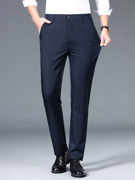 2 Men'S Professional Business Suit Pants, Elastic, Wrinkle-Resistant, Non-Ironing, Formal Pants, Casual Trousers, Loose And Versatile Casual Straight-Leg Suit Pants for Office Workers
