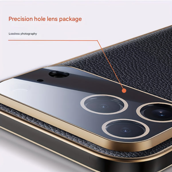 Phone Case - Light Luxury Business Phone Case for Iphone 17Promax Ultra Thin Anti Drop Mens Protective Cover