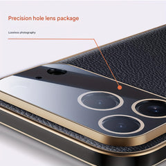 Phone Case - Light Luxury Business Phone Case for Iphone 17Promax Ultra Thin Anti Drop Mens Protective Cover