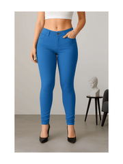 Women’s High-Waisted Stretch Jeans LOOK Jeggings Slim Fit Skinny Denim Trousers – Comfortable, Soft, Pull-On Elastic Waist Pants for Shaping Body Contour, Casual Everyday Wear, Lightweight, Breathable, Stretchy Jean Leggings, Fashion Essentials, Slimming