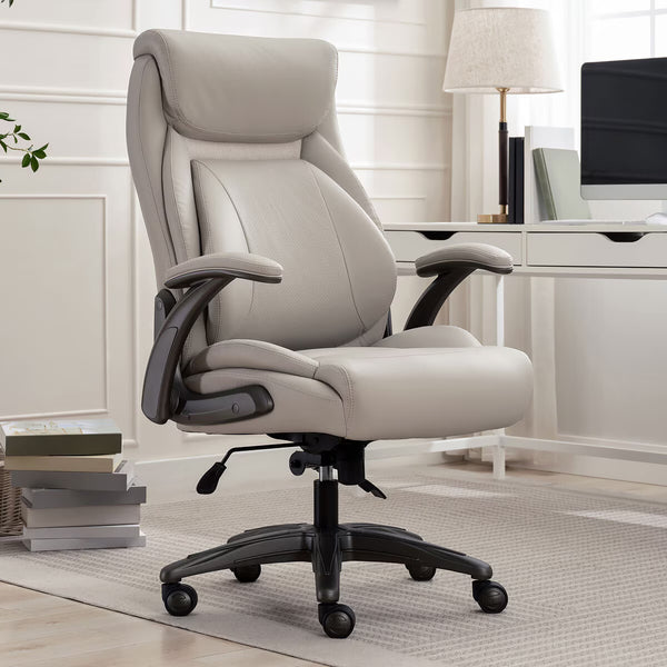 La-Z-Boy Air Lumbar Manager'S Office Chair with Flip up Arms, Beige