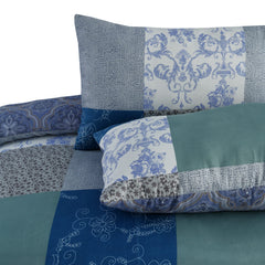 Luxury 4pcs Ditsy Floral Print Duvet Cover & Fitted Sheet Set – Modern Printed Geometric Reversible Microfiber Bedding Set with Pillowcases, Breathable, Fade Resistant, Easy Care, Available For Single, Double & king Bed