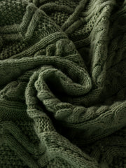 2025 Winter American Stand-Up Collar Half-Zip Knit Aran Sweater Mr. Pony Knitwear Pullover Card