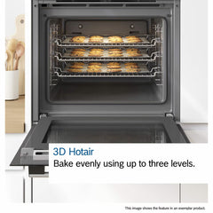 Bosch Series 4 HQA574BB3B Built in Single Oven, A+ Rated in Black