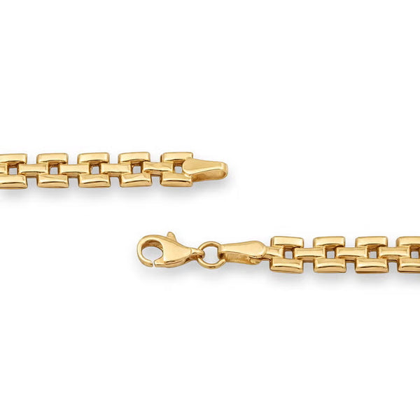 14Ct Yellow Gold Square Link Bracelet