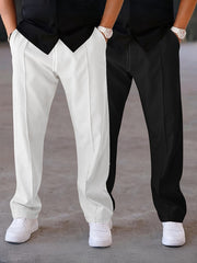 Men's Two-pc Pants, Fashionable Casual Trousers for Outdoor Wear