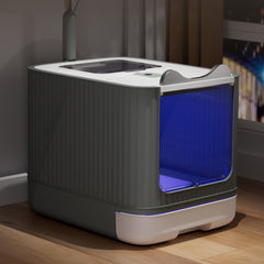 Cat Litter Box, Plastic Pet Toilet, Removable Litter Box, Large Cat Litter Box Hooded Litter Tray Drawer, UV Sterilization and Deodorization, Provide Your Cat with A Comfortable Place