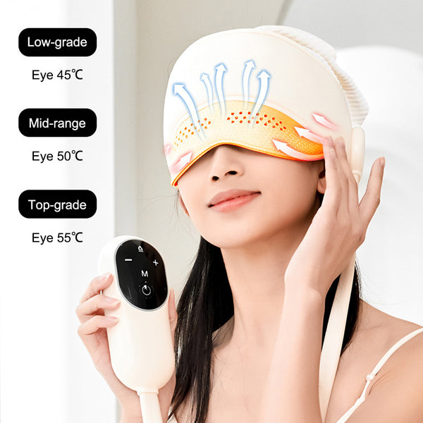 Portable Head & Eye Massage Device with Hot Compression, Decompression Design for Relaxation, Suitable for Daily Use & Rest, Scalp Massage Tool, Personal Relaxation Aid