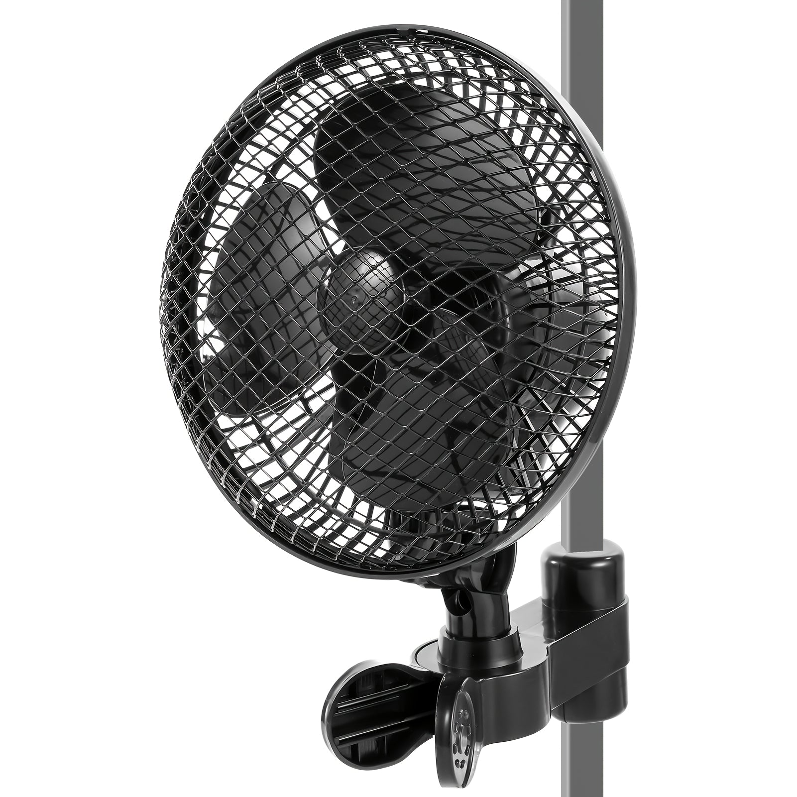 Portable Clip-on Fan, Rotatable Silent Clip-on Fan, Adjustable Angle, Compact and Portable Design, Suitable for Home Offices, Greenhouses and Growing Sheds.