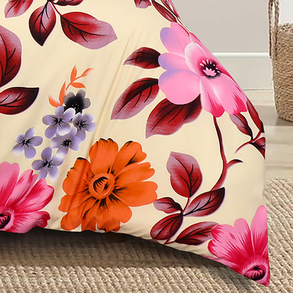 4pcs Printed Duvet Cover Set, Soft Comfortable Multi-design Printed Bedding Set, For Bedroom, Guest Room (1 Fitted sheet + 2 Pillowcases + Without Core) Trendy Design, Soft Fabric, Brushed Material, Lightweight