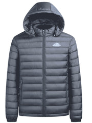 Men's winter Windproof warm Jacket hooded and detachable casual jacket, Men's Fashionable Quilted, Machine Washable - Heavy-Duty Cold Weather Coat, Men's Winter Outdoor Activities Slightly High Quality Jacket High Quality Business Black Jacket.