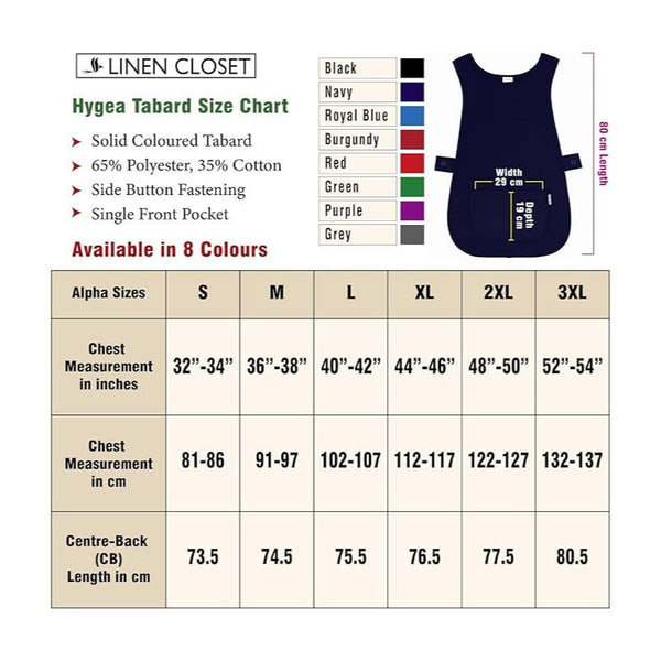 Self Tabard Apron | Aprons for Men, Women, and Ladies | Professional Cooking Aprons with 2 Pockets | Adjustable Kitchen Apron for Baking, BBQ, Grilling, Gardening, Crafting, Cleaning, Painting, Barista, Restaurant Work | Cute & Stylish Gift Apron for Mom,