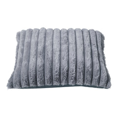 Plush Soft Vertical Strip Decoration Pillow with Pillow Core, Sofa Seat Cushion Cushion Pillow, Square Pillow Home Decoration Sofa Bedroom Pillow, Suitable for Home Bedroom Decoration, Grey, 18