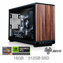 AWD-IT Compact 3, AMD Ryzen 5, 16GB RAM, 1TB SSD , NVIDIA Geforce RTX 5060, Gaming Desktop PC, 728-1A6-B38
