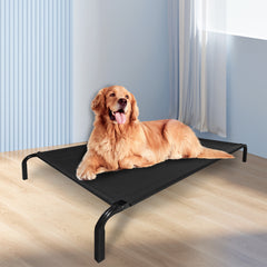 Metal Frame Elevated Dog Bed Portable Raised Pet Cot with Washable Mesh No-Slip Rubber Feet for Indoor & Outdoor Use, Small/Medium/Large to choose