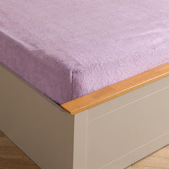 Brentfords Teddy Fleece Fitted Bed Sheet Plain Thermal Warm Soft Luxury Bedding, Charcoal Grey - Double