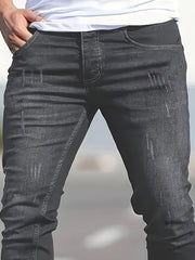 Geng Yuan Shi Selected Products - Men'S Tight Body Fit Casual Fashion Elastic Denim Pants