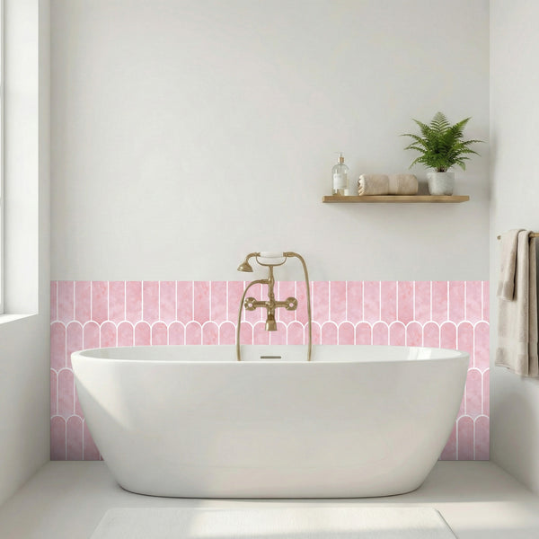 12pcs Self Adhesive Wall Tile Sticker 15.4 x 30.5 cm Peel and Stick Tiles for Kitchen and Bathroom