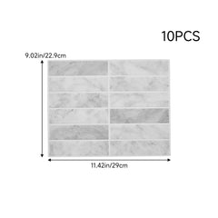 10 Sheets 1mm Thickness Tiles Self Adhesive Wall Tiles, Tile Stickers for Kitchen & Bathroom, Stick on Tiles, Peel and Stick splashback 29cm x 22.9cm