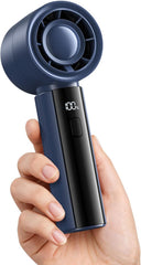 Gaiatop Powerful Handheld Fan Rechargeable, High Speed 100-Level Turbo Cooling, Portable Pocket Small Hand Fan, Summer Outdoor Travel Essentials, Dad Gifts for Men Women, Navy Blue