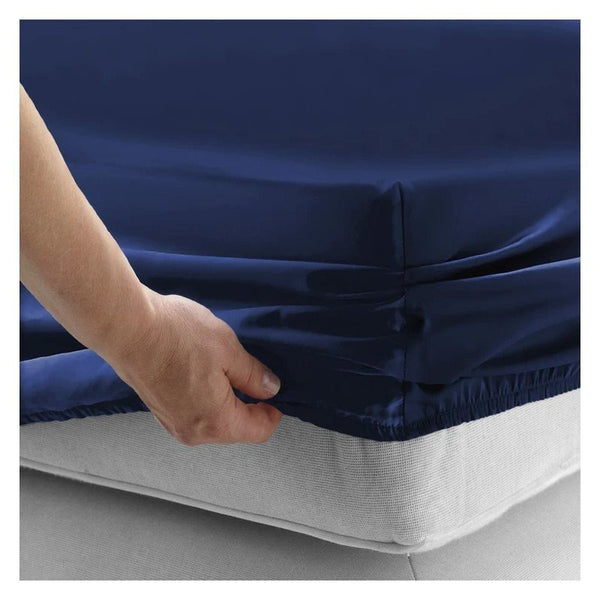 40cm Extra Deep Fitted Sheet – Solid Color Deep Pocket Sheet, Soft & Breathable Microfiber Bedding, All Seasons, Hotel-Quality, Machine Washable, Single, Double, King & Super King Sizes