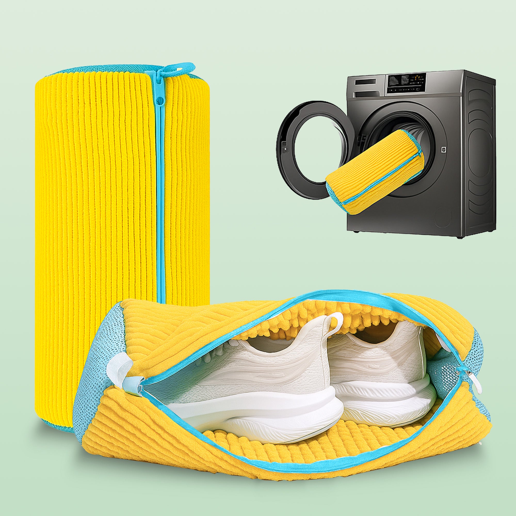Washing Machine Shoe Bag Durable Mesh Laundry Bag with Zipper for Shoes, Sneakers & Trainers Protects Footwear & Machine