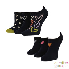 Caroline Gardner Ladies Trainer Sock, 6 Pack