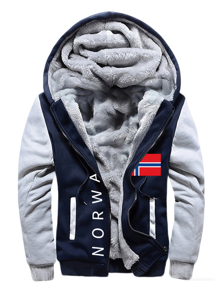 Men'S Cozy Fleece Hoodie, Stylish Color-Blocked Jacket for Autumn And Winter